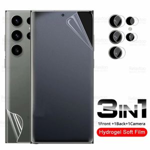 Pelindung Layar Samsung Galaxy S24 Samsung S24 Plus Samsung S24 Ultra S21 S21 Plus S21 Ultra Samsung S21 Fe Samsung S22 Samsung S22 Plus Samsung S22 Ultra Samsung S23 Samsung S23 Plus Samsung S23 Ultra paket 3 in 1 berbahan hydrogel Matte (Premium)