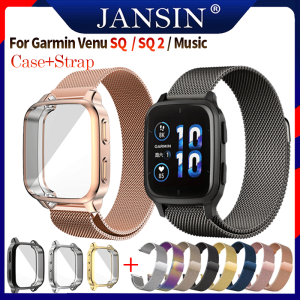 Garmin Venu sq 2 smart watch case+strap Magnetic Loop Metal smartwatch bracelet for Garmin Venu SQ /sq music TPU case Watch Accessories