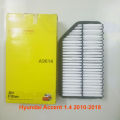 Lọc gió động cơ Hyundai Accent 1.4L 2010-2018 mã A9614 của JS Asakashi Nhật Bản.