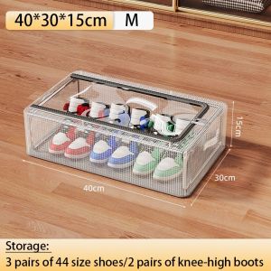 No-installation shoe boxes Clear organizer storage boxes Foldable bags under bed Waterproof