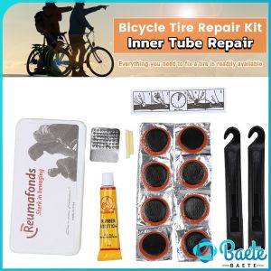 Baete Bike Inner Tube Repair Kit Bicycle Tube Patch Kits with Portable Storage Box