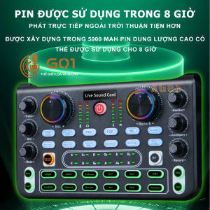 Soundcard X60L thu âm livestream chuyên nghiệp hiệu ứng âm thanh đa dạng kết nối dễ dàng