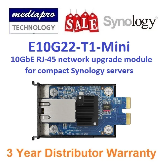 外付けハードディスク・ドライブ Synology E10G22-T1-Mini [10GbE / RJ-45 / E10G22-T1-Mini | Synology Inc.