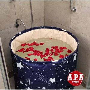APA Adult Spa Bath Tube Bathtub Bucket Portable Folding PVC Water Tub Thickened Large Space Bath tub