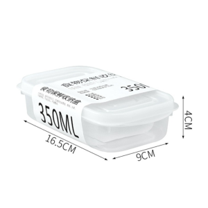 IFFINE Plastic Fridge Food Storage Box with Cover 350ML/700ML/800ML/1600ML Frozen Storage Box Durable Sealed Freezer Covered Fresh-keeping Box for Food Sorting