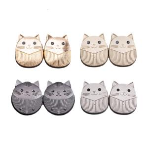 4 Pairs Lovely Cats Button Pins Jeans Waist Tightener Removable Trouser Button Pin Waist Buckle Jeans Button Pins