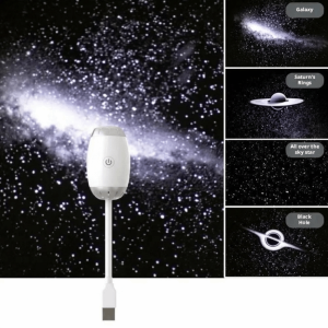 UNMEGONI Adjustable Focus LED Starry Sky Lamp Large Range Projection USB Powered Galaxy Projector Atmosphere Light USB Night Light Bedroom Decoration
