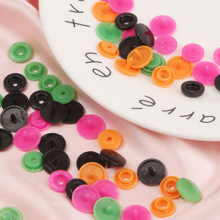 50sets/bag Round Plastic Snaps Button Fasteners KAM T5 12mm Garment