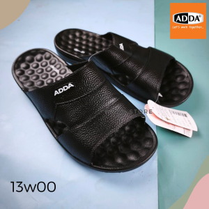 Adda 13x00 รองเท้าแตะผู้ชายแบบสวม  สีดำ เบอร์ 7-9