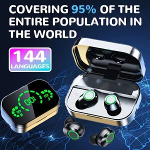 Kebidumei AI Translator Earbuds Wireless Bluetooth Headset With Real-time Translation In 144 Languages for Travel Business