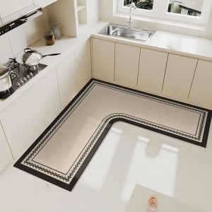 NOER Sang trọng Thảm bếp Chống dầu Chống bám bẩn Thảm góc bếp  Hút ẩm Thảm hình chữ L Trang trí nhà bếp