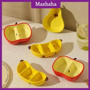 Mazhaha Creative Porcelain Dish Korean Style Cute Fruit Shape Ceramic Household Tableware Barbecue Hot Pot Sauce Condiment Dishes