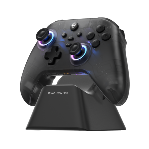 Machenike G3 V2 Pro Tri-Mode Wireless Gamepad With Charging Dock Gyroscope | Force-Adjustable Hall Effect Joystick | 1000mAh Battery Gaming Controller For Switch PC