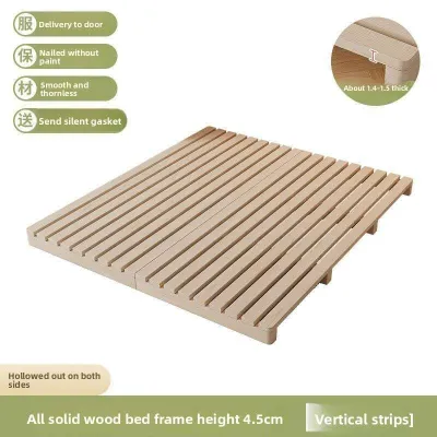 Tatami Bed Frame Full Floor Low Bed Solid Wood Moisture-proof Row Frame Floor Plank Without Bedside Floor Bed