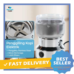 One Two Cups Penggiling Multifungsi Kopi Biji Kacang Cabai Electric Coffee Grinder Stainless Steel 150W NM-8300 - 7RHA0LSV