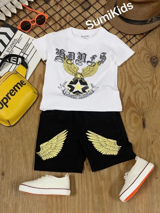 ( Gía gốc tận xưỡng) bộ đồ hình in đại bàn săc nét dành cho bé từ 6kg-29kg.DBBT35