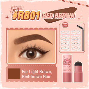 PINKFLASH Natural Brow Powder | Waterproof Eyebrow Cushion Stamp | 1-Step Shaping 4 Shades