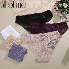 Allofme New Fashion Sexy Lace Underwear for Women Hollow out Breathable  Seamless Girl's Panties Comfortable Solid Underpants