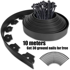 Plastic Garden Edging Border 5M/10M gGrass Edging Decor Fence Landscape Edging Plastic Garden Border