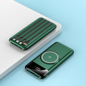 SUTU Wireless Powerbank 20000mAh Built in Cable Kompatibel dengan semua ponsel SUTU Wireless Powerbank 20000mAh Built in Cable Kompatibel dengan semua ponsel Fast Charging Kabel bawaan Type-C Micro USB iOS/Lightning