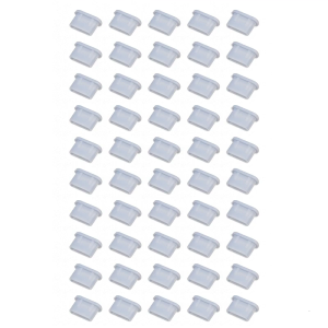 Pack of 50 Type-C Dust Plugs Charging Port Silicone Protector Cover Universal USB C Anti Dust Caps for Phone Tablet