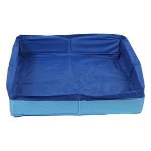 Large Foldable Pet Pool PVC Construction For Convenient Use In Garden Or Patios (Blue)