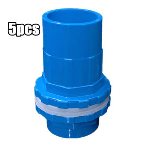 Straight Design PVC Pipe Connector For Aquarium & Fish Tank Inlet Outlet Hose Coupling Plus 5pcs