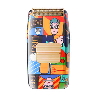 Kemei KM-1102H New Personality Graffiti Electric Foil Shaver for Men Bald Head Finishing Hair Cutter Beard Trimmer Barber Face Care Tools