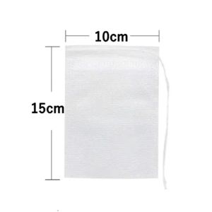 200/50pcs Disposable Tea Bags Non-woven Fabric Tea Filter Bag with Drawstring for Coffee Spice Teabags Filters Kitchen Teaware