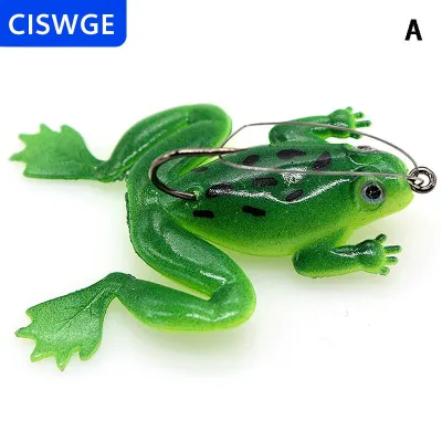 [COD] CISWGE 4.5g 6cm bền di động giống như thật mới cao su ếch Spinner chìm Bass Mồi Câu Cá mềm