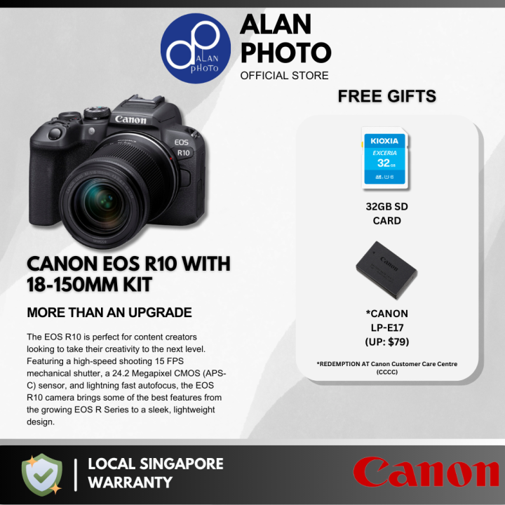 Canon EOS R10 Body & RFS1845mm & RFS18150mm F3.56.3 IS STM