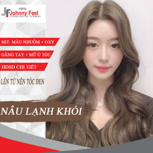 [HCM]Kem Nhuộm Tóc Tại Nhà Thảo Dược Nâu Lạnh Ánh Khói- Nhuộm Từ Nền Nâu Sáng Level 56 -Không Tẩy- Tặng Oxy
