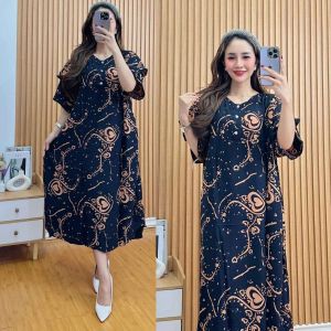 DRESS WANITA LENGEN SUSUN//DASTER MOTIF TERBARU BUSUI LD 120