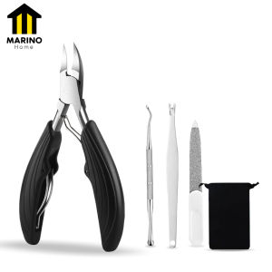 Marino กรรไกรตัดเล็บ อุปกรณ์ตกแต่งเล็บ พร้อมถุงเก็บ แบบเซ็ท 4 ชิ้น No.Y1787