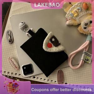 【LAKEBAO】 Dễ thương gạo Bóng Chủ thẻ đồng xu Ví Tiền Thẻ tích hợp Vải Xách Tay túi nhỏ lưu trữ túi ID Túi
