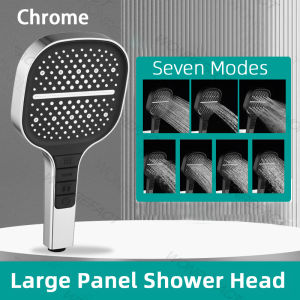 Large Size Bathroom Pressurized Shower Head 7 Modes Water-Saving Shower Head Handheld Shower Head