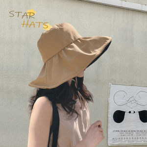 Upf50 + Keo đen chống tia cực tím Mũ chống nắng mặt mùa hè của phụ nữ che Mũ chống nắng rộng vành mũ ngư dân ngoài trời