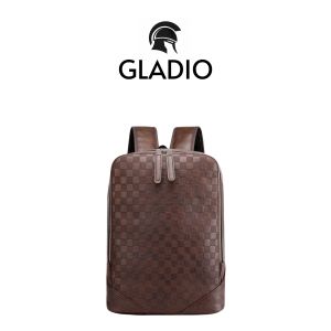 GLADIO Tas Ransel Pria Ichimaru Coklat Kulit Fashion Korea Terbaru Branded Premium Travel GLD021B7