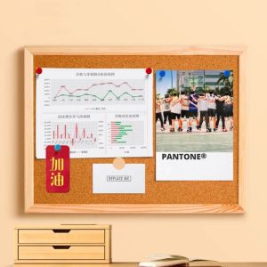 MMLUCK หนาขึ้น กระดานประกาศไม้ก๊อก ที่แขวนผนัง ดีไอวาย กระดานข้อความ ใช้งานได้จริง แบบสองด้าน กระดานแสดงภาพ ออฟฟิศสำหรับทำงาน