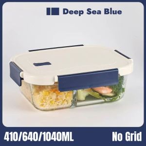 Glass Lunch Box Leak Proof Microwave Safe Lunch Bento Box With Lid Food Keeper Crisper