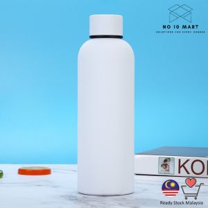 [Ready Stock] 500ML Premium Stainless Steel Water Bottle Vacuum Sport Thermos Double-walled Travel Water Flask 磨砂保温时尚水壶