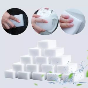 10Pcs Melamine Sponge Magic Sponge Eraser Kitchen Bathroom Cleaning Eraser Dish Car Office Cleanser Sponge 100*60*20mm