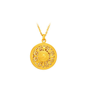 CHOW TAI FOOK 周大福 HUÁ Collection 传承 999 Pure Gold Necklace - F234661