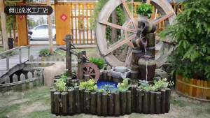 Courtyard Artificial Mountain and Fountain Fish Pond Waterscape Home Humidifier Living Room Balcony Craft Bonsai Decoration Ornaments