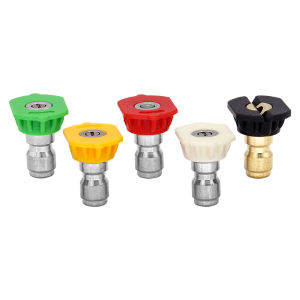 【WOKEN】5PCS High Pressure Car Wash Nozzle 0 15 25 40 Degree Multi-Angle Optional Water Jet High Pressure Cleaning Machine Nozzle Power Water Flow Spray Portable Car Wash Tool