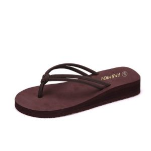 [Free Shipping] WomenS Thin-Strap Thick-Soled Summer Beach Flip-Flops Non-Slip Flip-Flops