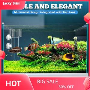 Jacky Fish Feeder For Aquarium 2025 New Fish Tank Dish Tray With Suction Cup Acrylic Fish Feeding Tube Fish Food Holder