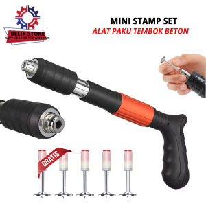Mini Stampset Alat Paku Tembak Dinding Beton T500 Bonus Paku Stampset Mesin Tembak Paku Beton
