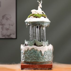 Home Decoration Items Water Fountain Water Fountain Indoor Feng Shui Flowing Water Ornaments Coffee Table Circulating Water Decorative Accessories Water Fountain Indoor Ornaments Decor Show Piece For Home Decoration
