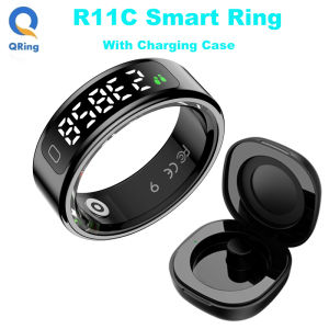 R11C Smart Ring with Touch Display - Gesture Control for TikTok/Video Browsing 24/7 Heart Rate & SpO2 Health Monitor 1ATM Waterproof Sleep Tracking - Compatible with Android & iOS Smartphones